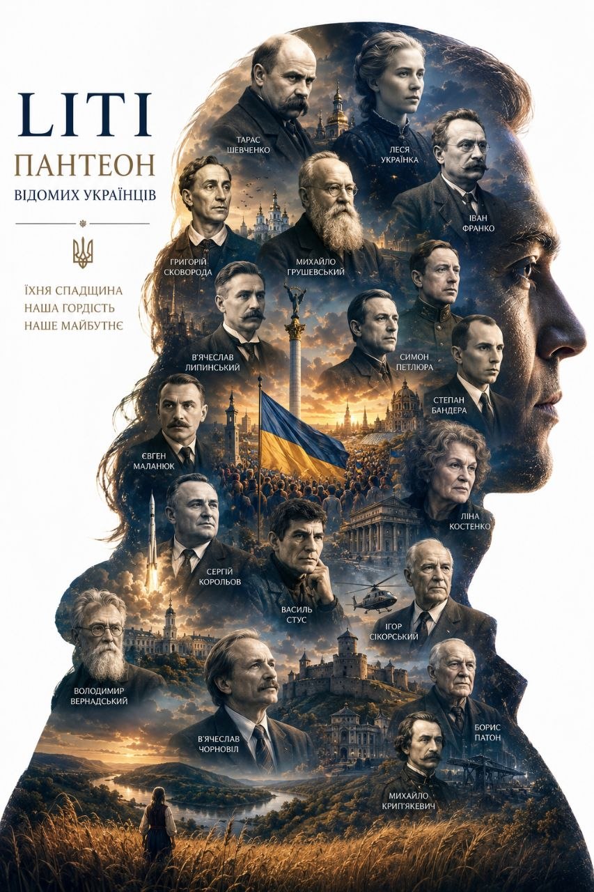 LITI Пантеон відомих українців — їхня спадщина, наша гордість, наше майбутнє